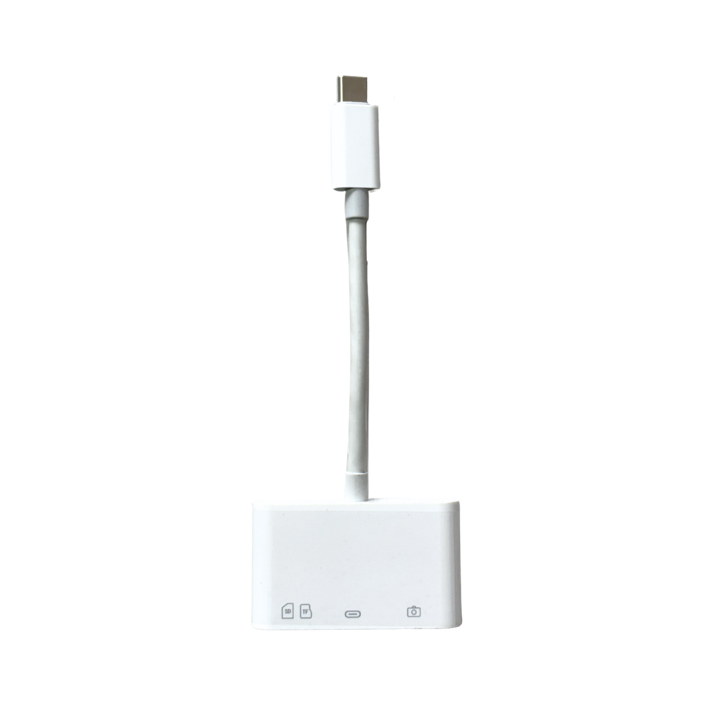 4-in-1 Card Reader with Type-C/Lightning Connector