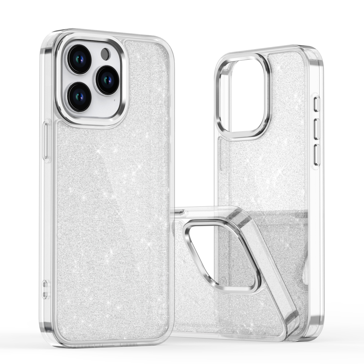 Iphone 12 pro max fashion hard glitter case metallic camera frame & buttons
