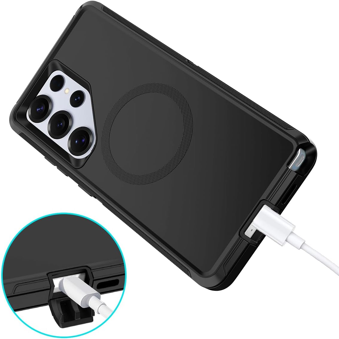 Iphone 13/ 14 Magnetic Rugged Case - Triple Layer Protection, MagSafe Compatible