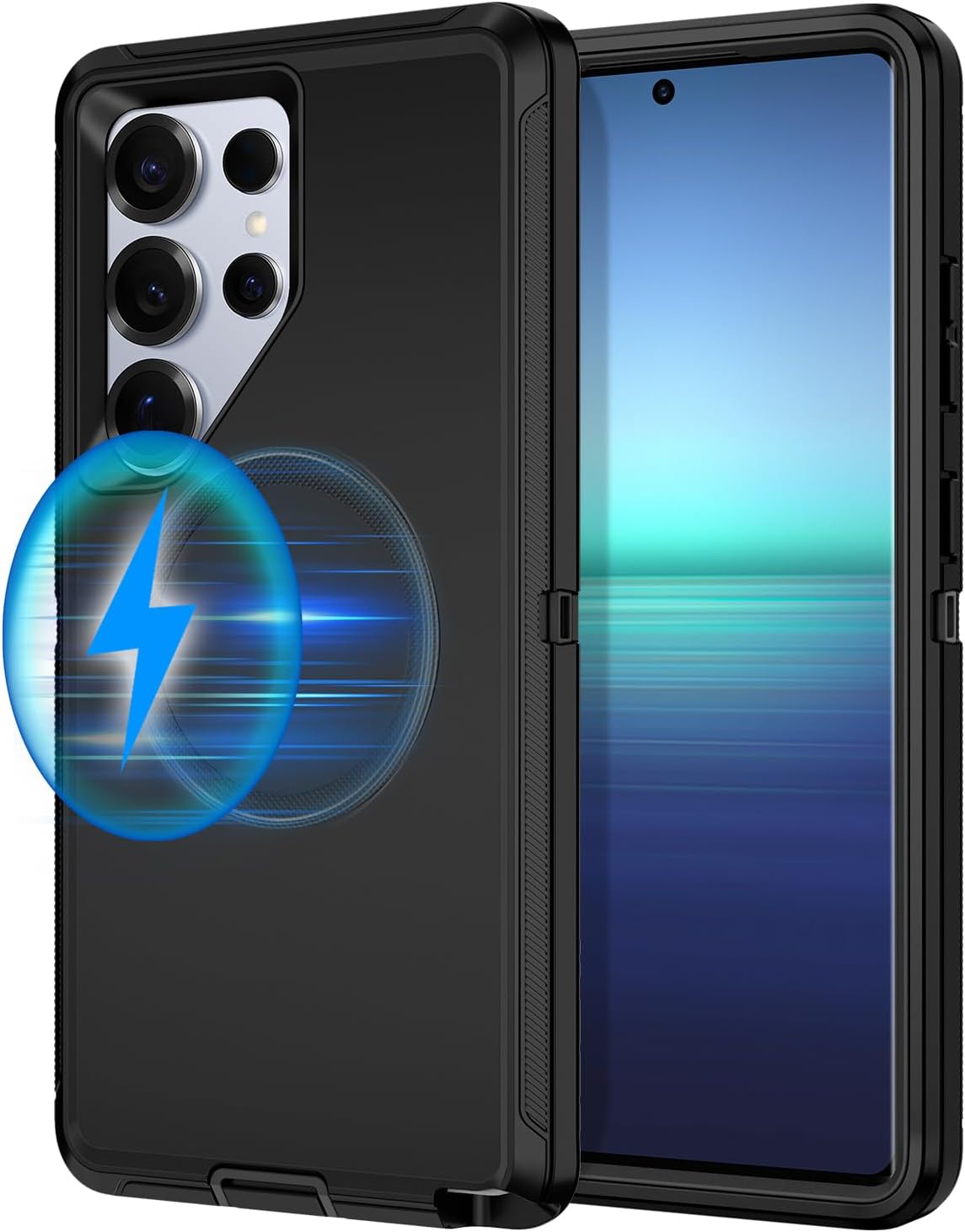 Iphone 13/ 14 Magnetic Rugged Case - Triple Layer Protection, MagSafe Compatible