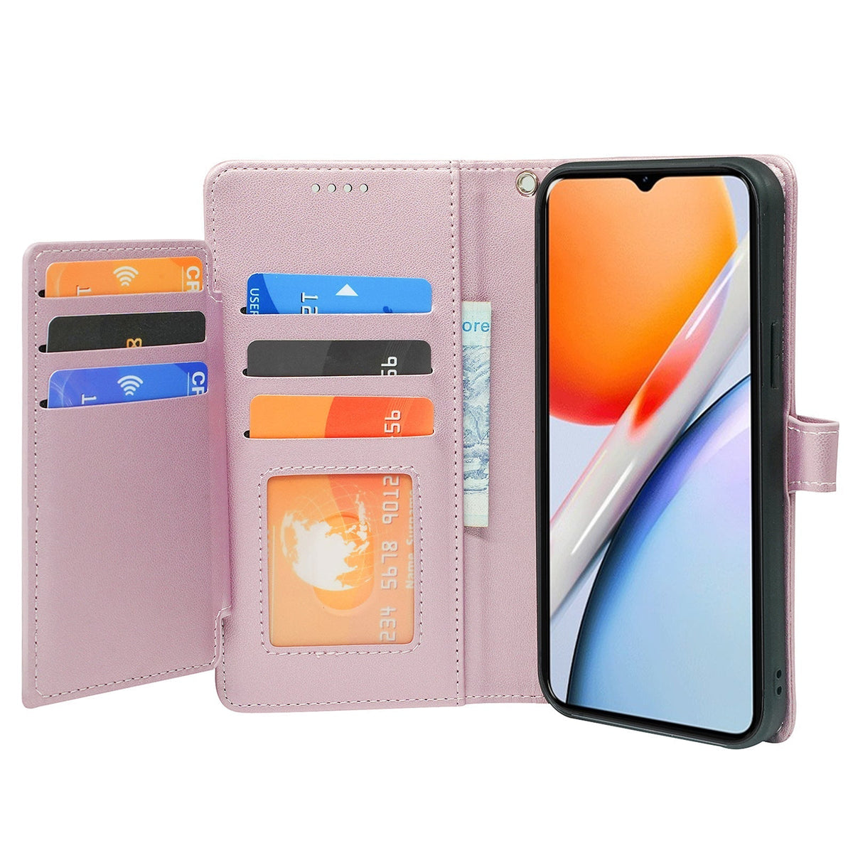 iPhone 17 Pro Max / 18 Pro Max 9 card wallet rich dairy style smooth cowhide finish (w-012)