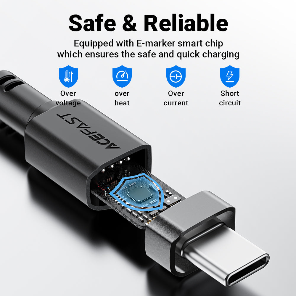 ACEFAST USB-C to USB-C Coiled Cable 1.2M - C14-03