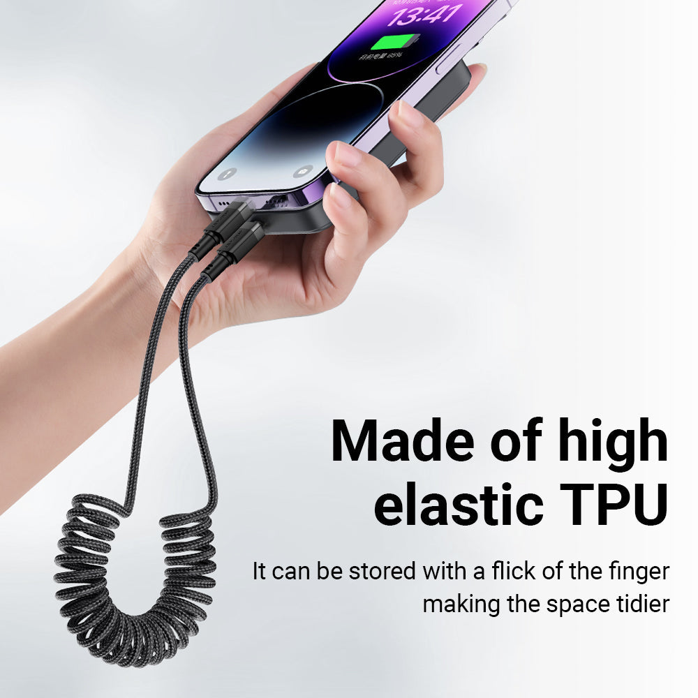 ACEFAST USB-C to USB-C Coiled Cable 1.2M - C14-03