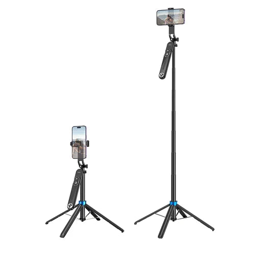 Premium Bluetooth Selfie Stick with 1.75m Quadpod, Camera Mount, Stabilizer, V5.2 Remote (K22) product image
