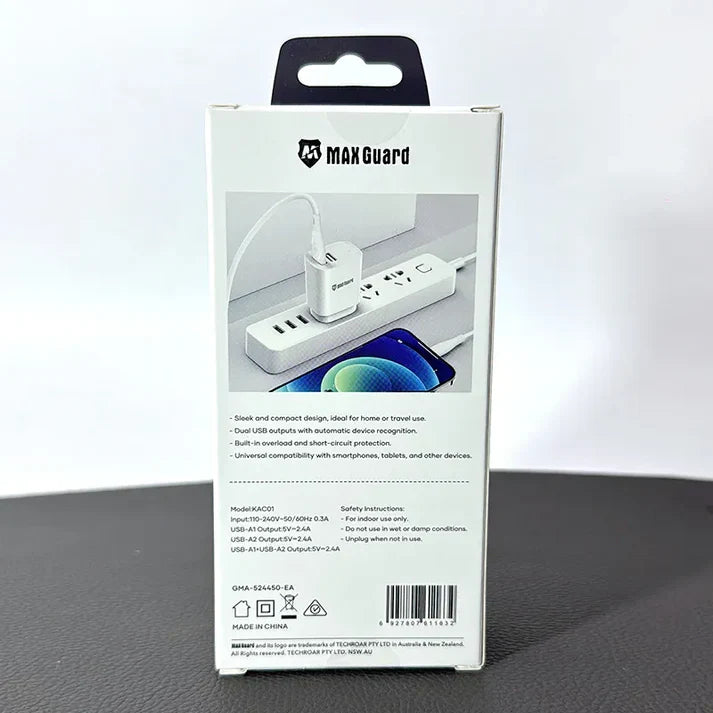Maxguard 2.4A wall charger KAC01