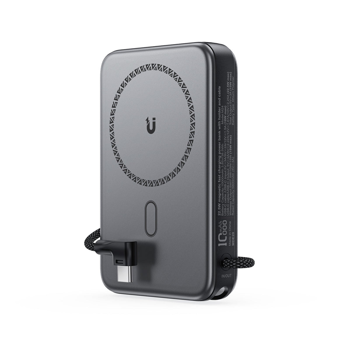 ACEFAST 22.5W Magnetic Power Bank with Holder and Type-C Cable - M24