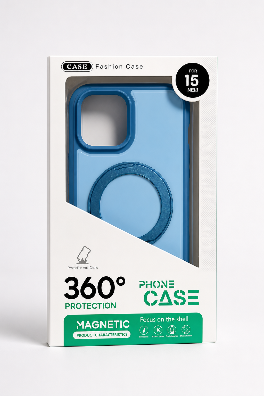 Iphone 16 Pro case Ultra Slim Dual Tone MagSafe 360? Front + Back Protection, Dustproof Plug & Rotating Ring (b013)