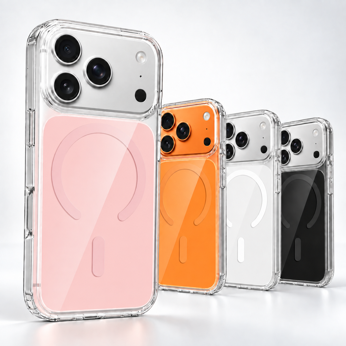 iPhone 17 Pro Max / 18 Pro Max Clear Magnetic Case with Color Back plate