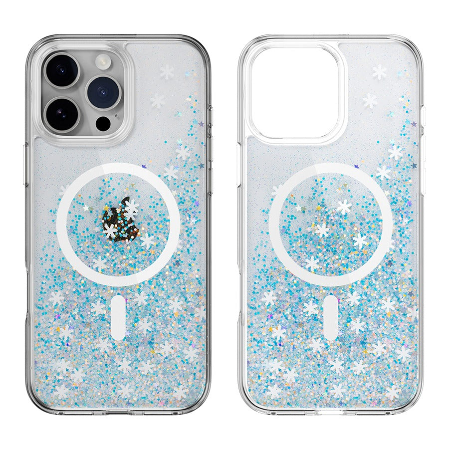 iPhone 17 Pro / 18 Pro 3D hard glitter resin epoxy case magsafe