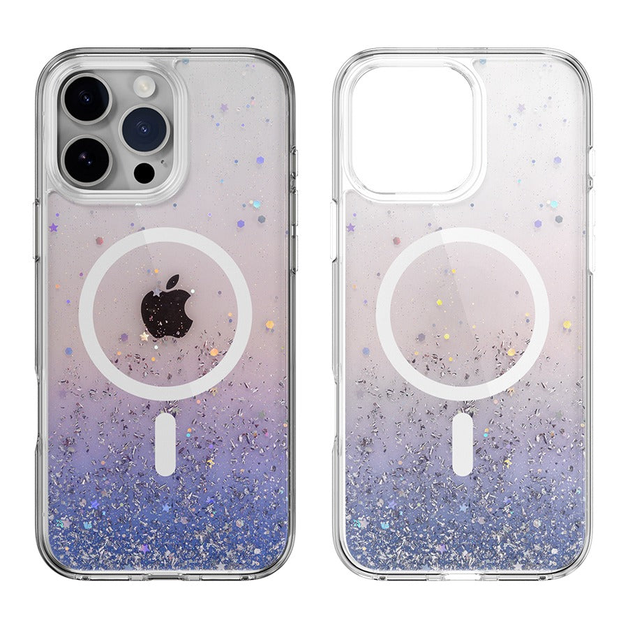 iPhone 17 Pro / 18 Pro 3D hard glitter resin epoxy case magsafe