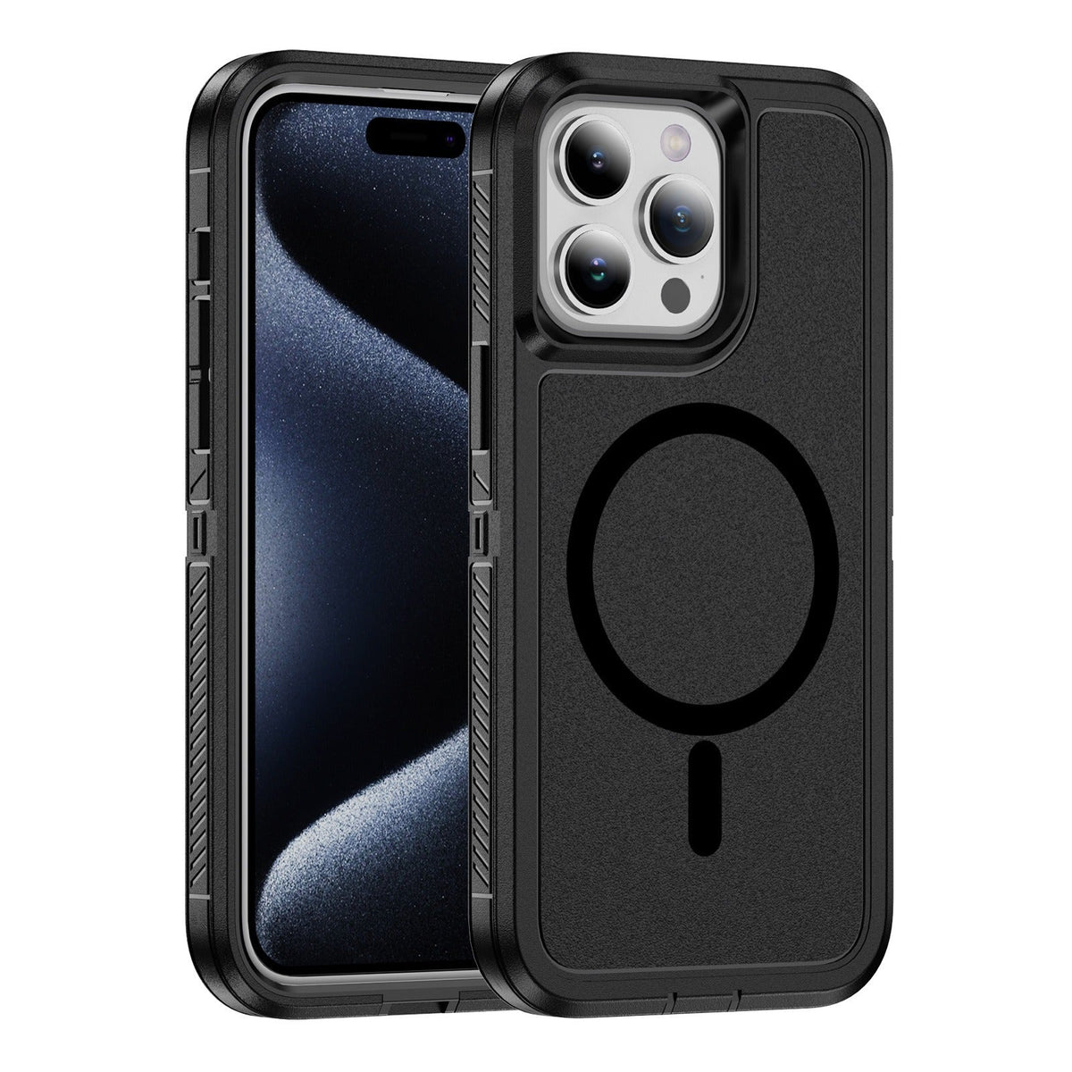 Iphone 16 pro case light weight 3-in-1 triple layer case otterbox defender series xt style (no logo)