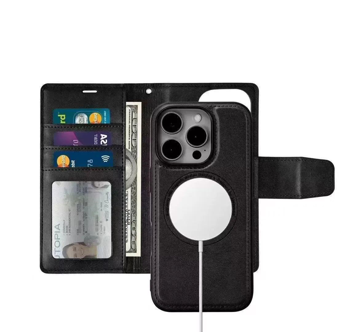 iphone 11 pro max magsafe compatible 2 in 1 magnetic detachable wallet case