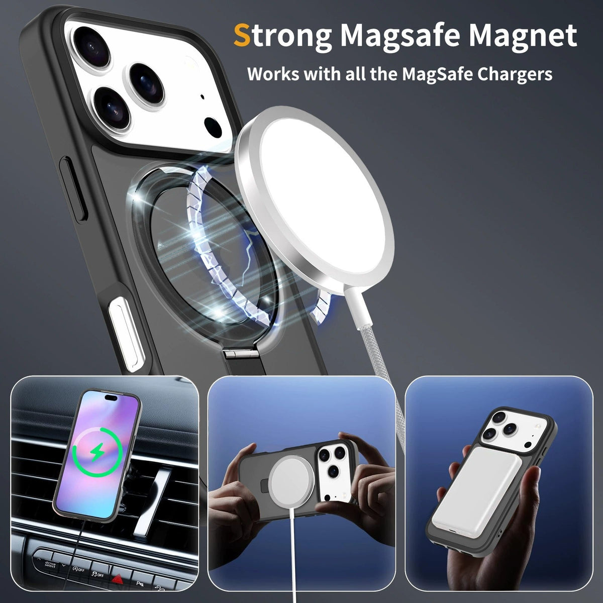 Iphone 11 soft-touch frosted bumper Case with Foldable Magnetic Ring Kickstand, Shockproof
