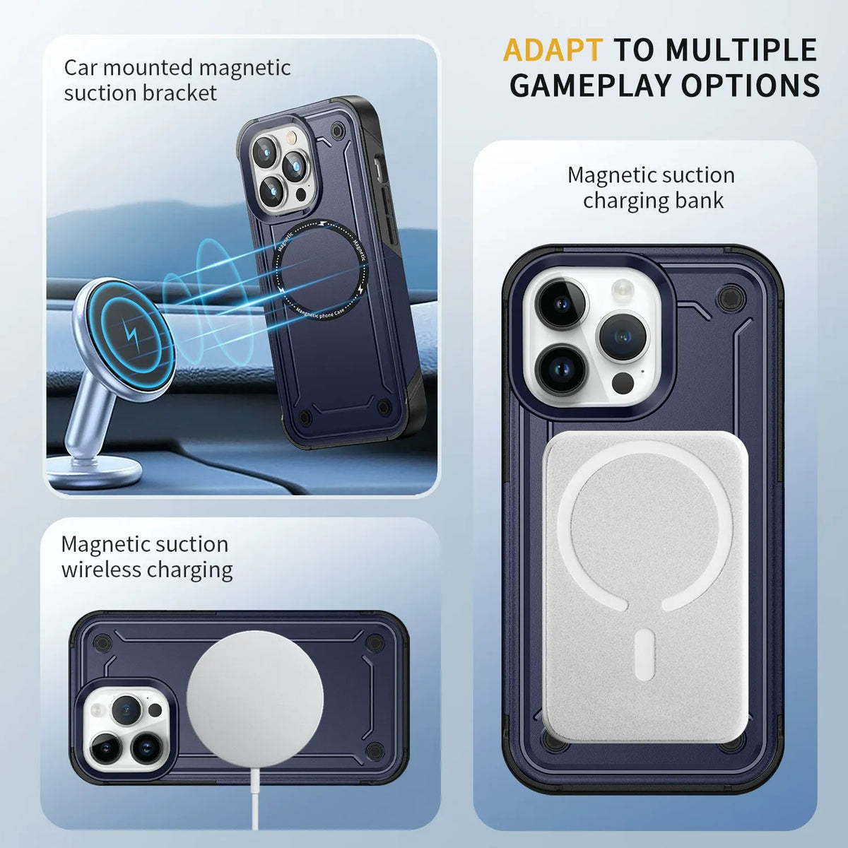Iphone air case heavy duty dual layer drop protection magsafe compatible