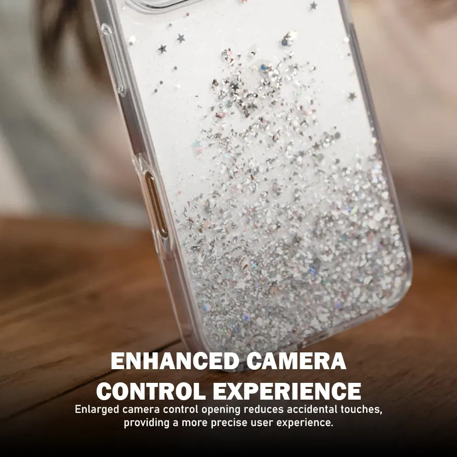 iPhone 17 Pro / 18 Pro 3D hard glitter resin epoxy case magsafe