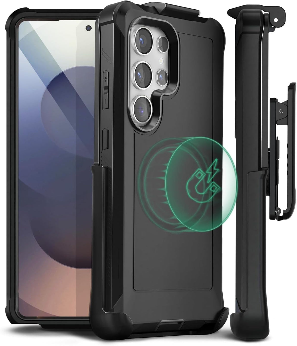 Iphone 13 mini triple layer otterbox defender style case with 360? Rotating Belt Clip & Kickstand