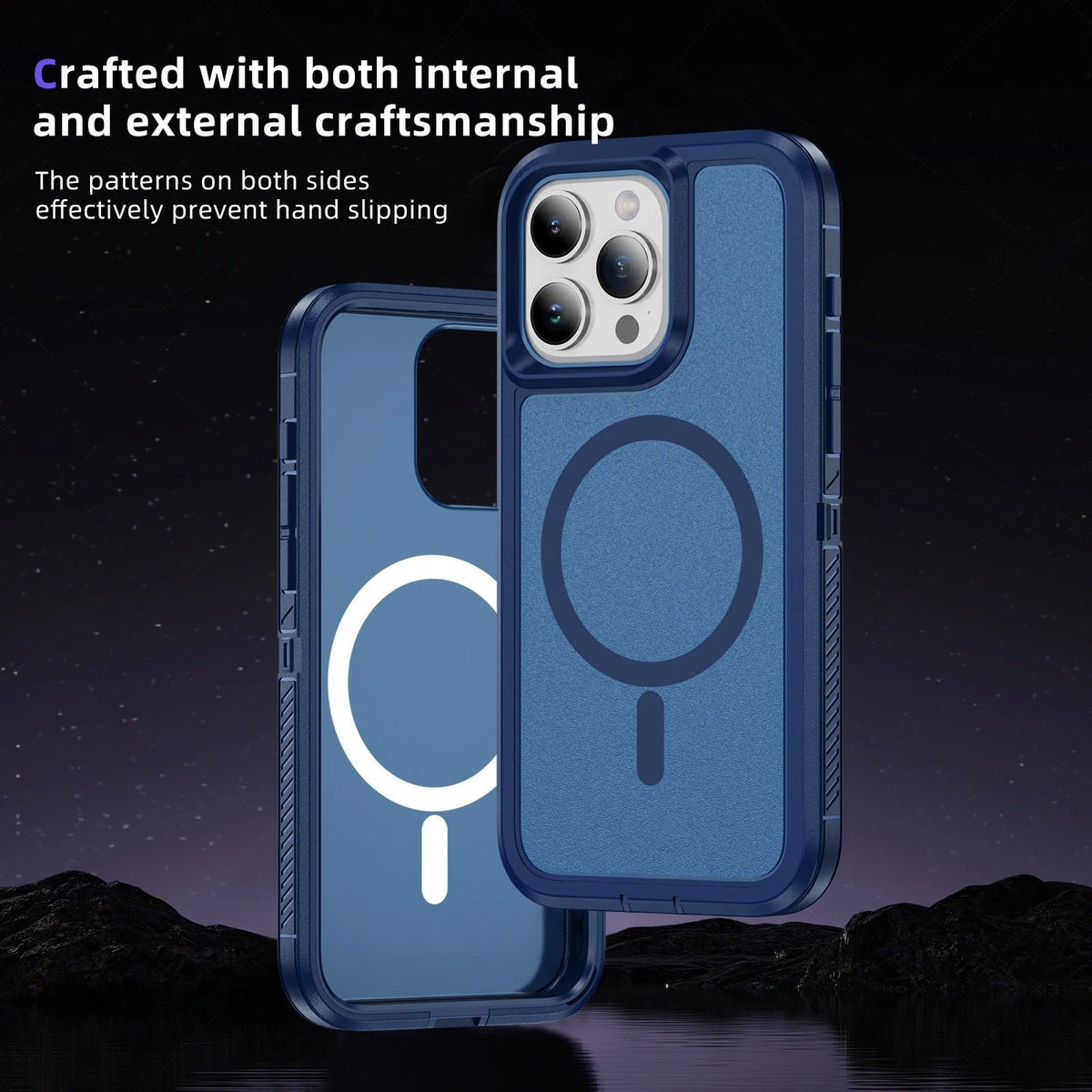 Iphone 16 pro case light weight 3-in-1 triple layer case otterbox defender series xt style (no logo)