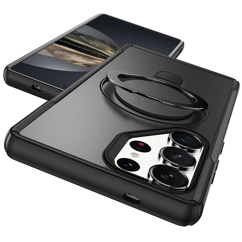 Iphone 16e Hybrid structure (TORRAS style) Slim Armor MagSafe Ring Stand Case