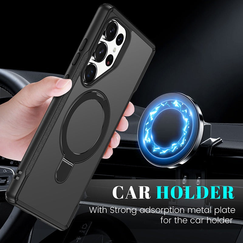 Iphone 14 plus Hybrid structure (TORRAS style) Slim Armor MagSafe Ring Stand Case