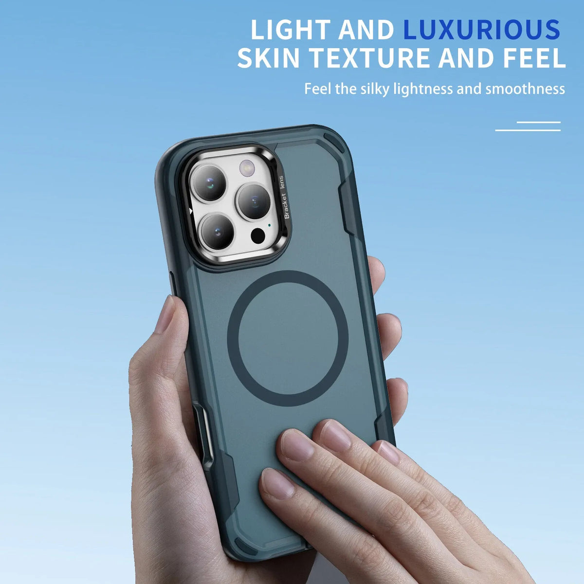 iPhone 17 Pro Max / 18 Pro Max soft-touch 3 in 1 magsafe Case shockproof w foldable camera stand