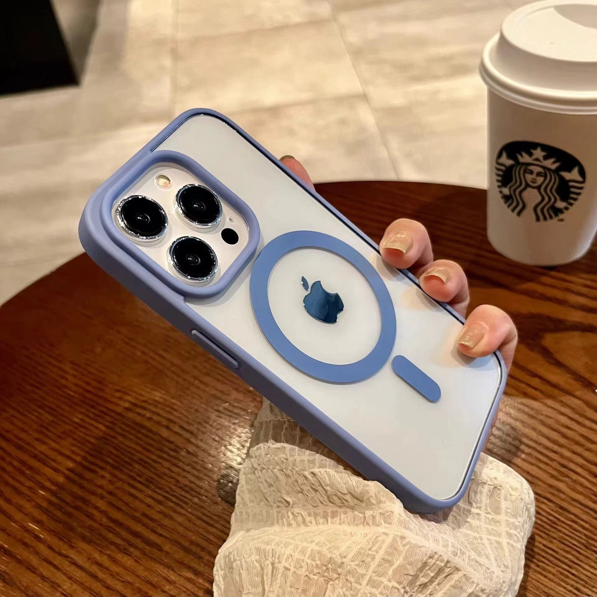 iPhone 11 Clear-Back Magnetic Case with Soft-Touch Coloured Bumper