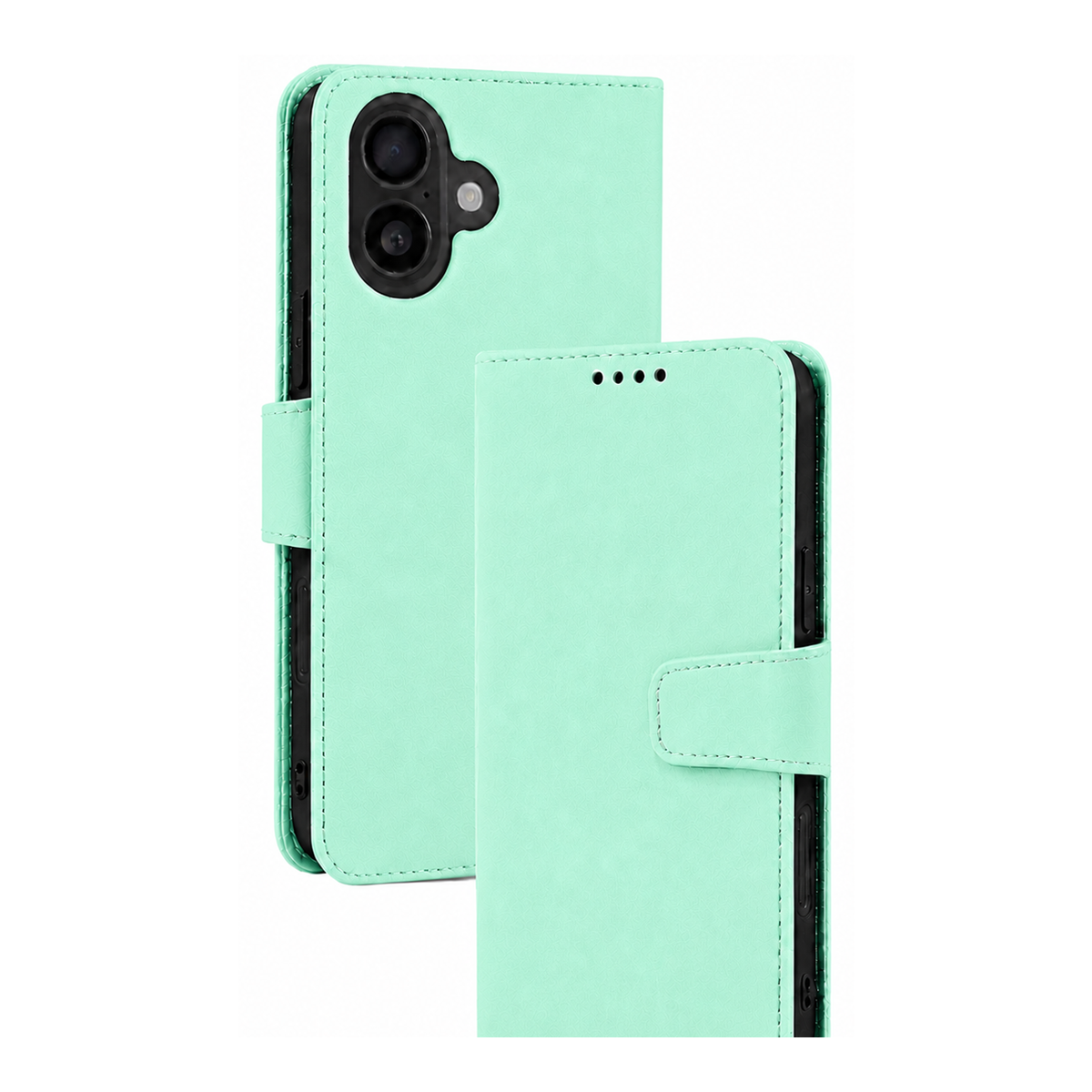 iPhone 16 Wallet Case suede finish 4 card slots (w-016)