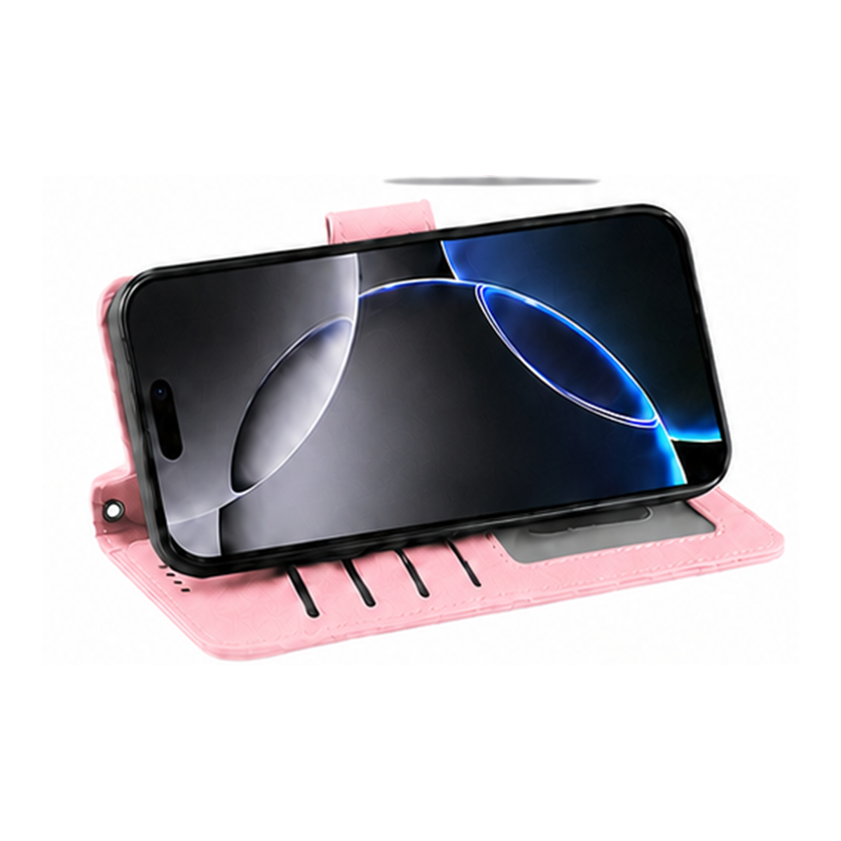 iPhone 17 Pro / 18 Pro Wallet Case suede finish 4 card slots (w-016)