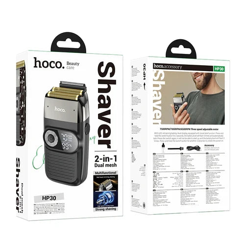 Electric Hair Shaver & Trimmer with Battery % Display, Dual Mesh (HP30) product image