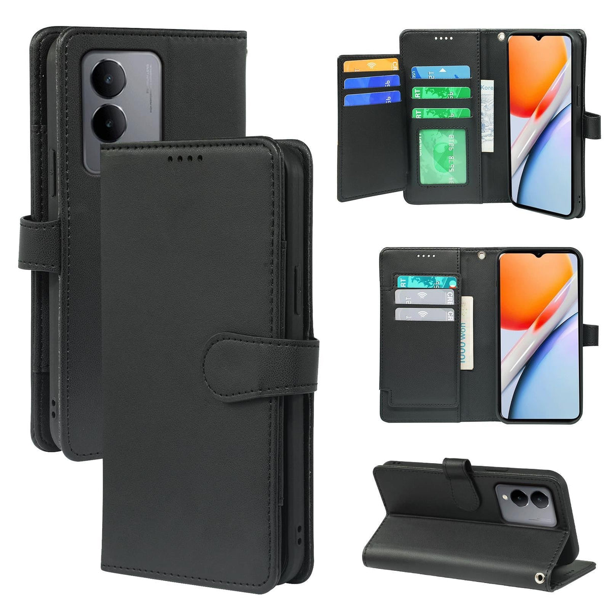 iPhone 17 Pro / 18 Pro 9 card wallet rich dairy style smooth cowhide finish (w-012)