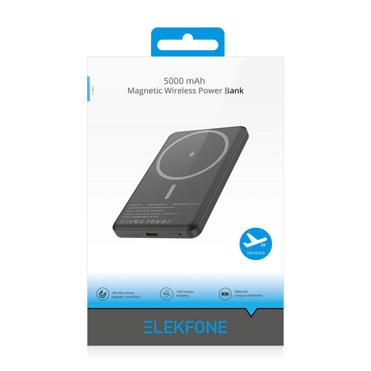 ELEKFONE 5,000mAh Super Slim MagSafe Power Bank - CW11