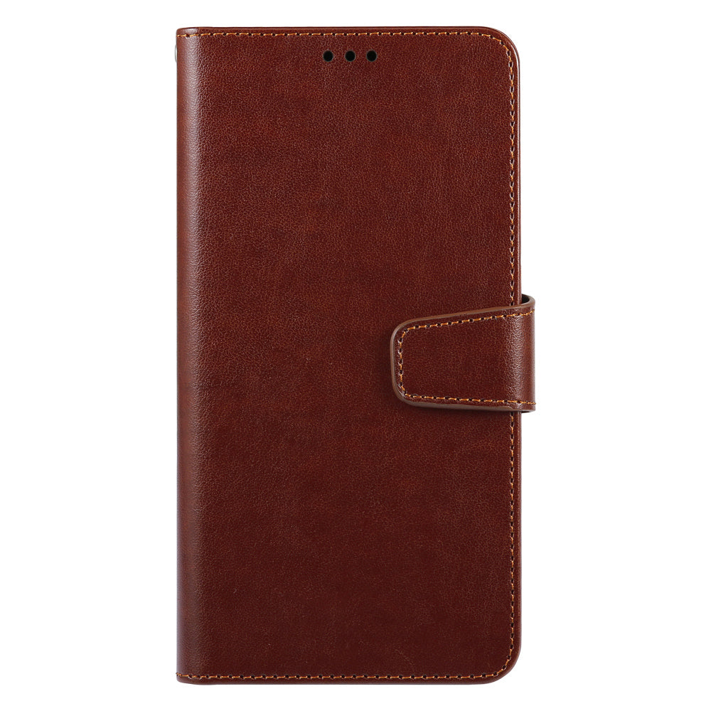 iphone xs max flip wallet case top grain finish with 4 card slots (w-002)