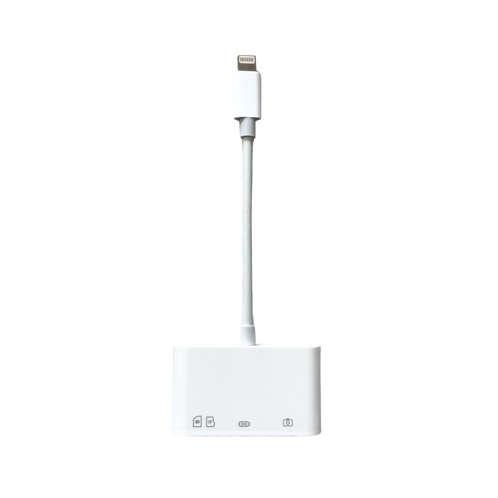 4-in-1 Card Reader with Type-C/Lightning Connector
