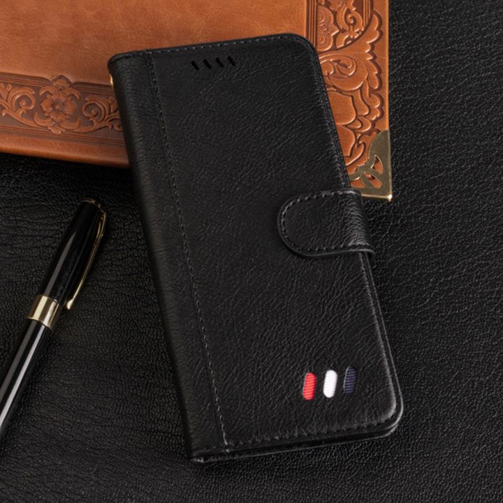 iPhone 17 Pro Max / 18 Pro Max flip wallet case lichi grain finish with 3 card slots (w-004)