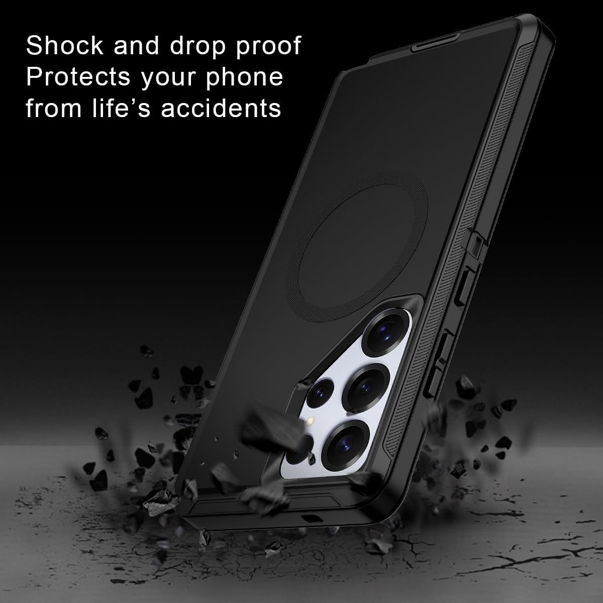 Iphone 14 plus Magnetic Rugged Case - Triple Layer Protection, MagSafe Compatible