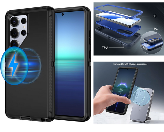Iphone 11 pro max Magnetic Rugged Case - Triple Layer Protection, MagSafe Compatible