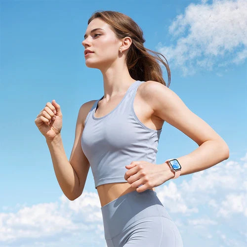 Pink Smart Watch with Call Feature, 3~5 Days Battery Life, IP67 Waterproofing, Menstrual Cycle Tracking for women (Y32) product image