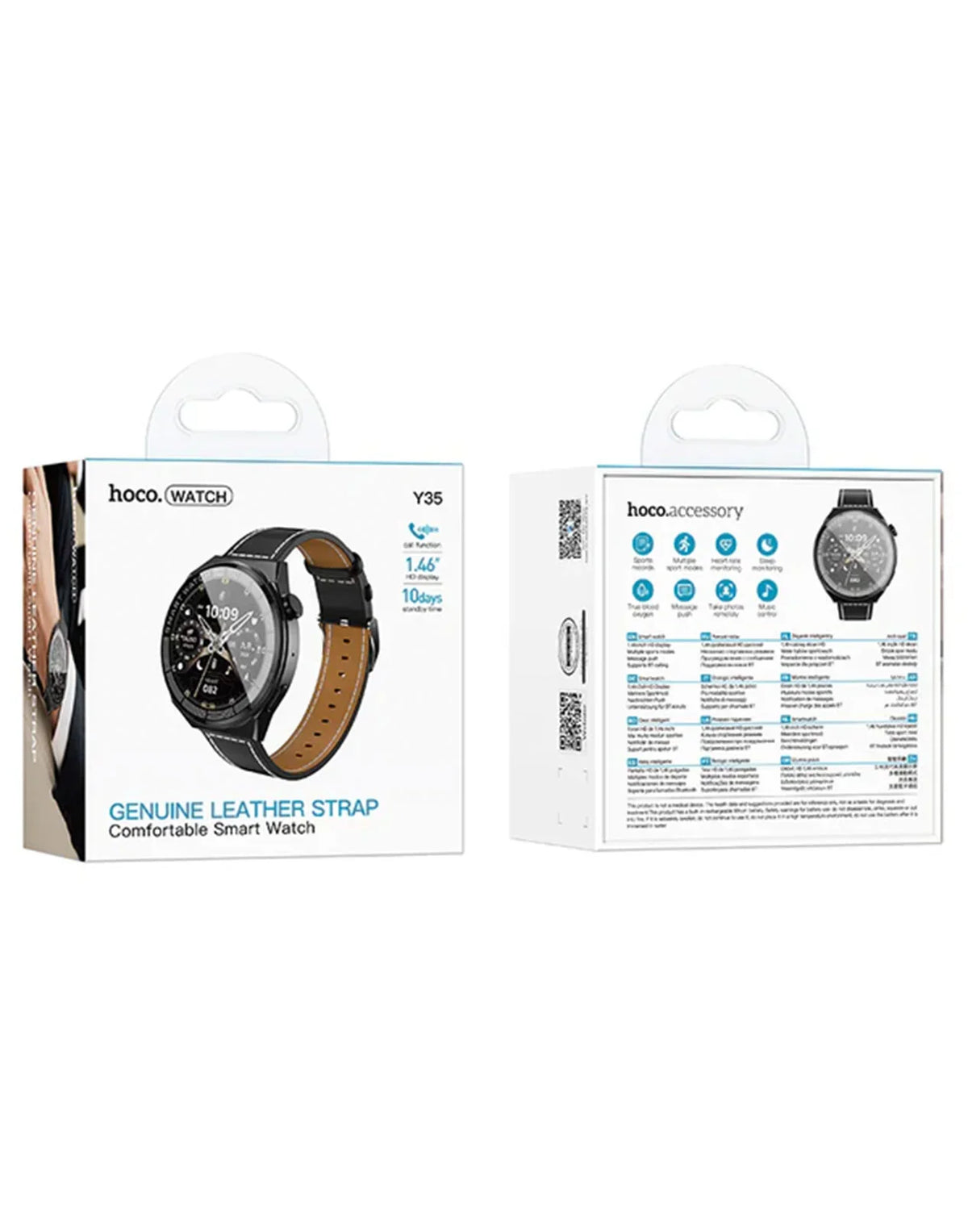 Hoco Smart Watch With Calling Feature (Y35) - Black product image