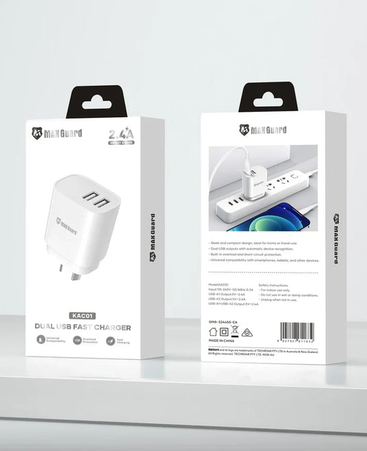 Maxguard 2.4A wall charger KAC01