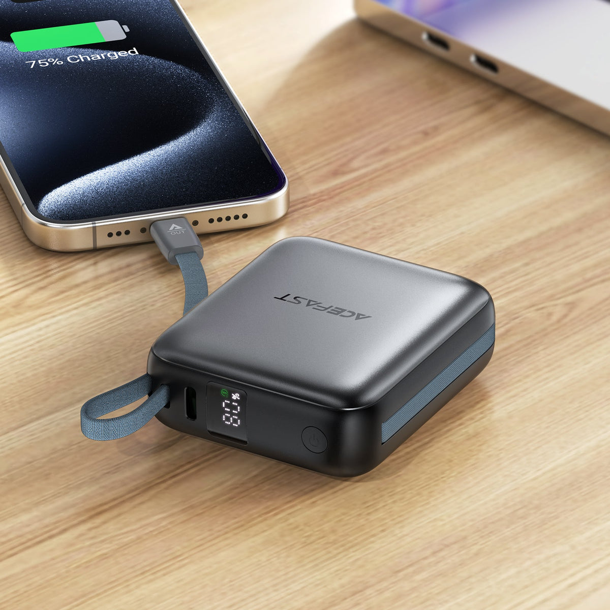 ACEFAST 10000 22.5W Power Bank with Built-in Dual Cables - M23
