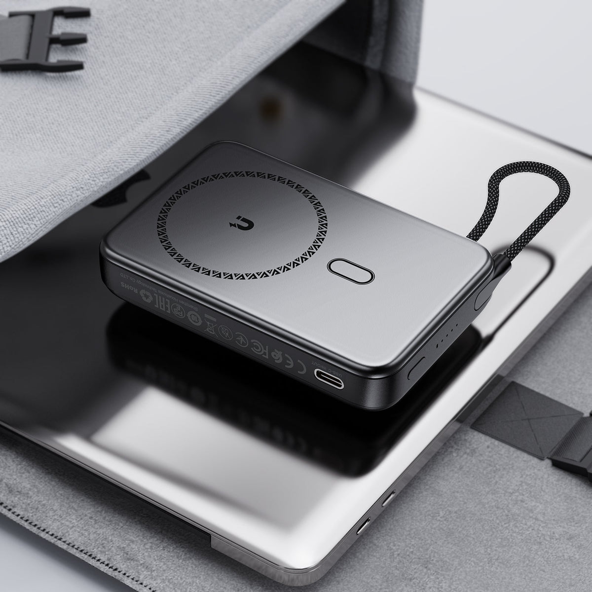 ACEFAST 22.5W Magnetic Power Bank with Holder and Type-C Cable - M24