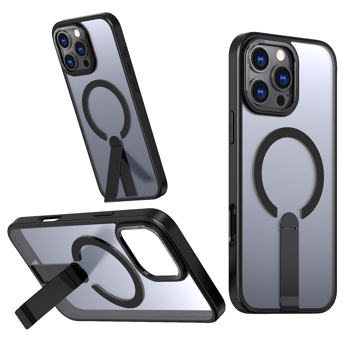Iphone 16e Magsafe Case with Metal Kickstand & Lens Frame Shockproof Slim Design