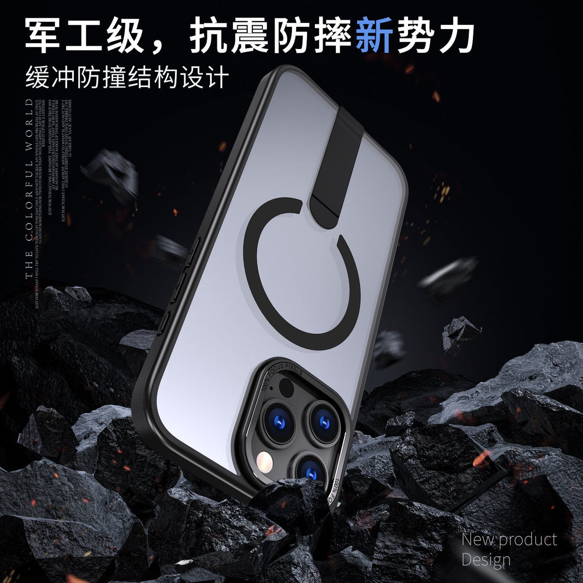 Iphone 17 pro Magsafe Case with Metal Kickstand & Lens Frame Shockproof Slim Design