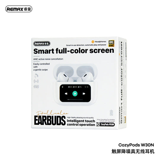 REMAX Noise-Cancelling True Wireless Earbuds with Touchscreen - W30N