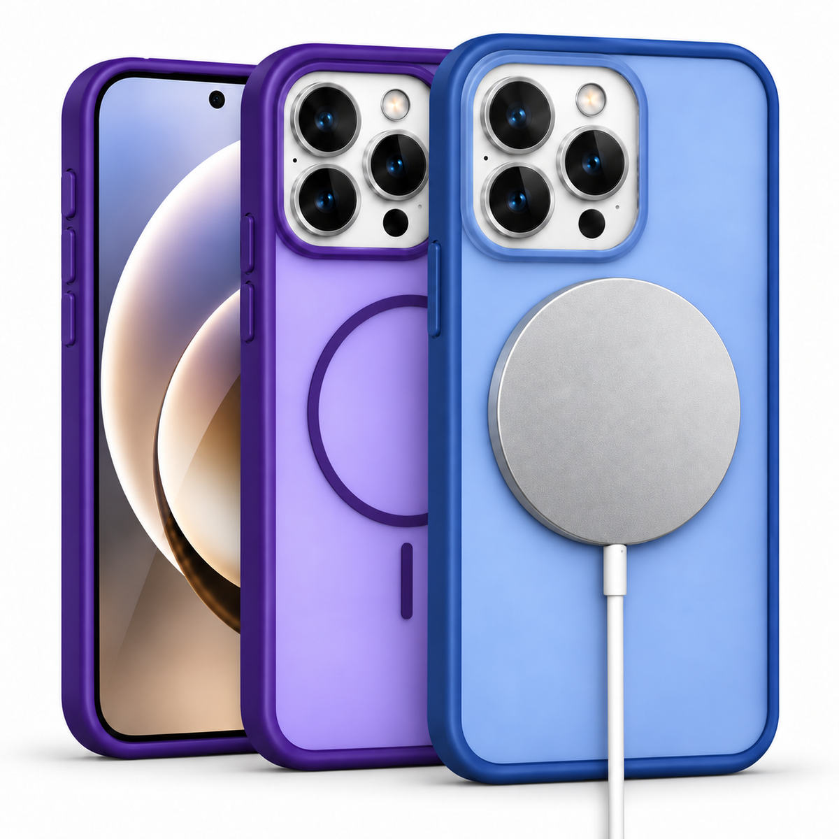 Iphone 13 Pro Magnetic Case Soft-Touch Frosted Translucent