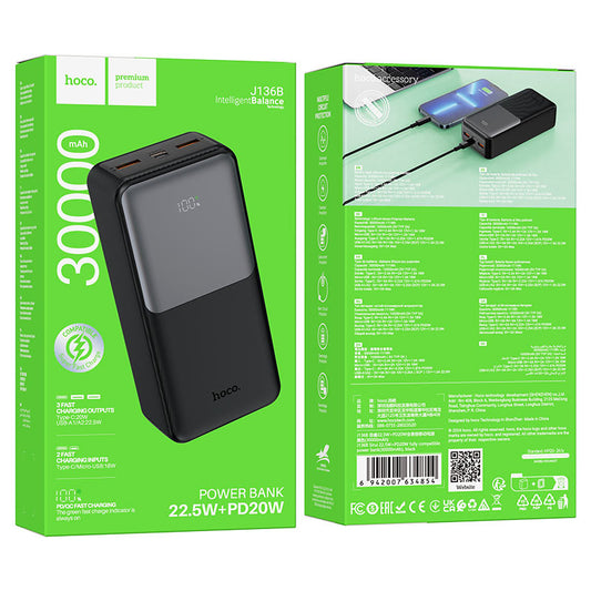 Power bank “J136B Sirui” 22.5W + PD20W 30000mAh product photo
