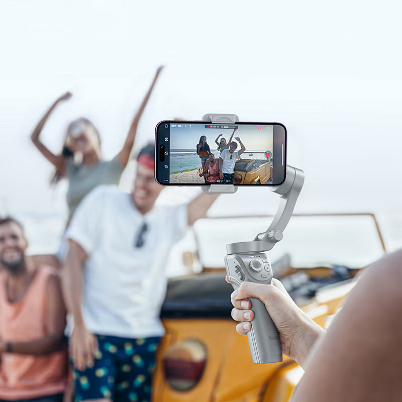 hoco. K24 Support, smart 3-axis gimbal, for 4.5 – 7 inches mobile phones, face tracking, 360-degree rotation, 3 modes fill light, tripod product image