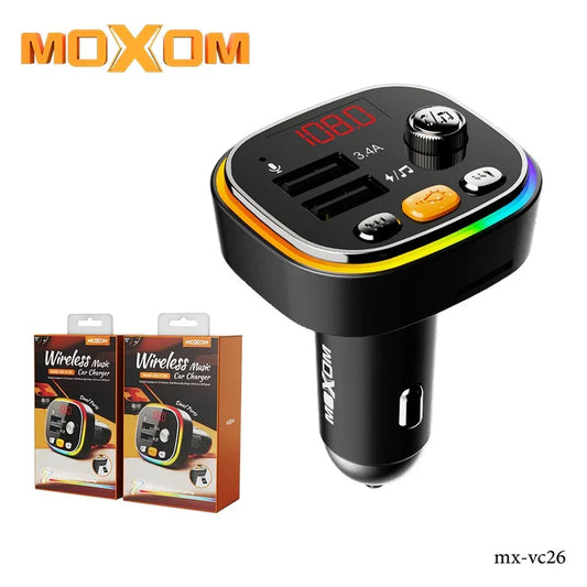 Moxom VC26 Bluetooth Car Phone Fast Charger Handsfree Adapter product photo