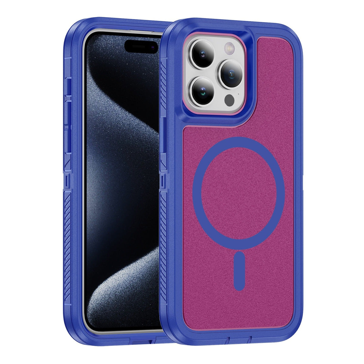 Iphone 16 pro case light weight 3-in-1 triple layer case otterbox defender series xt style (no logo)