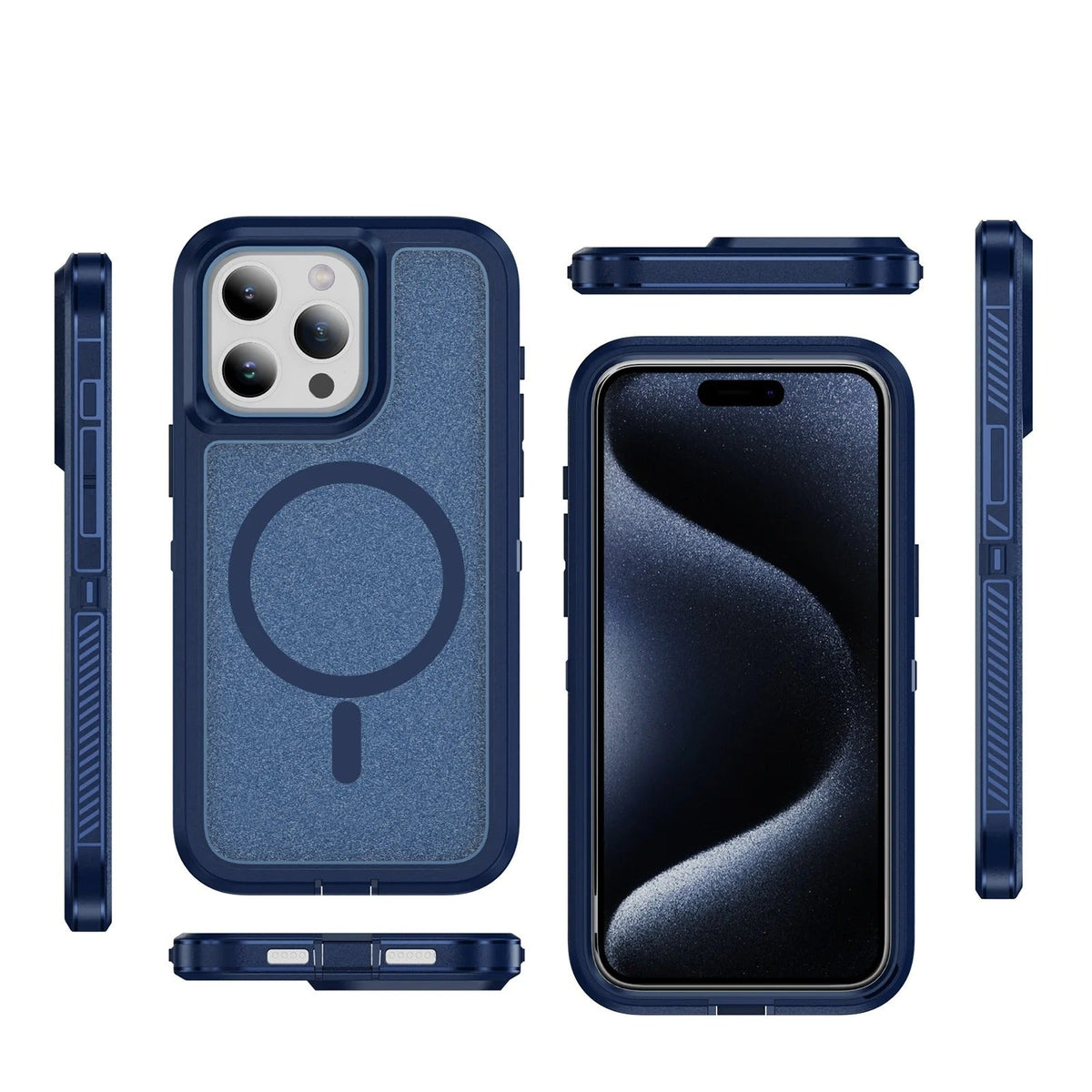 Iphone 16 pro case light weight 3-in-1 triple layer case otterbox defender series xt style (no logo)