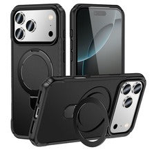 Iphone 17 shockproof magsafe Case with Foldable Magnetic Ring Kickstand